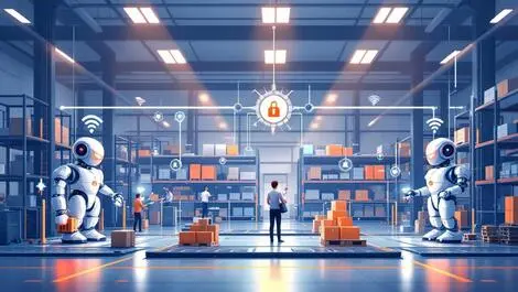 Modern enterprise robots humans warehouse wireless network automation efficiency