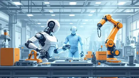 Collaborative industrial robots human engineers factory floor automation