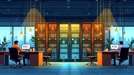 Secure server room network cables digital locks office workers modern bangladesh