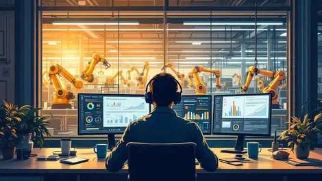 Monday morning it office ai automation human control factory view