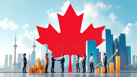 Canadian city skyline maple leaf ai startup investment boom