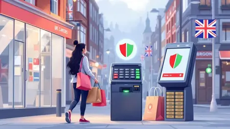 Uk high street shopper payment terminal shield fraud protection