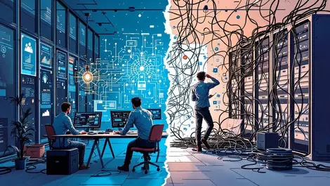 Ai software diagram vs frustrated it engineers scaling production