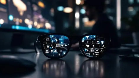 Meta smart glasses reflecting surveillance grid data leak risk