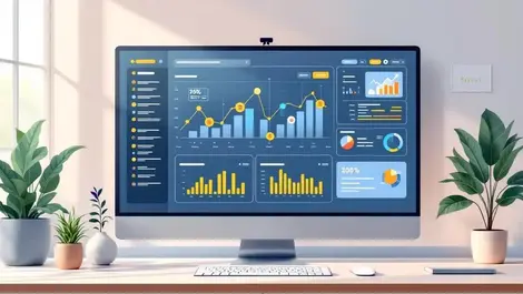 Modern marketing dashboard partnership linked performance charts